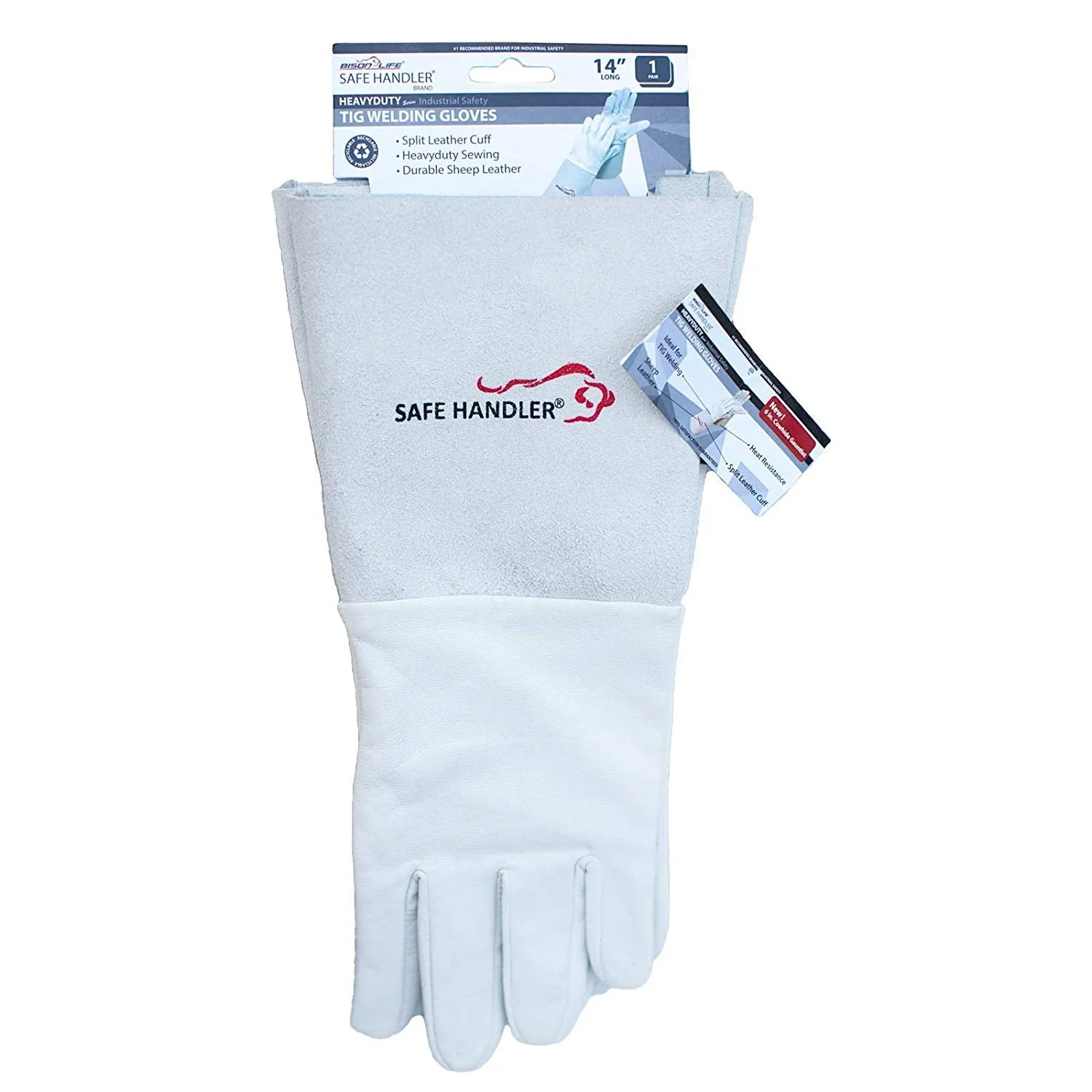 14" TIG Welding Work Gloves, Heat Resistant For Oven Grill - Bison Life