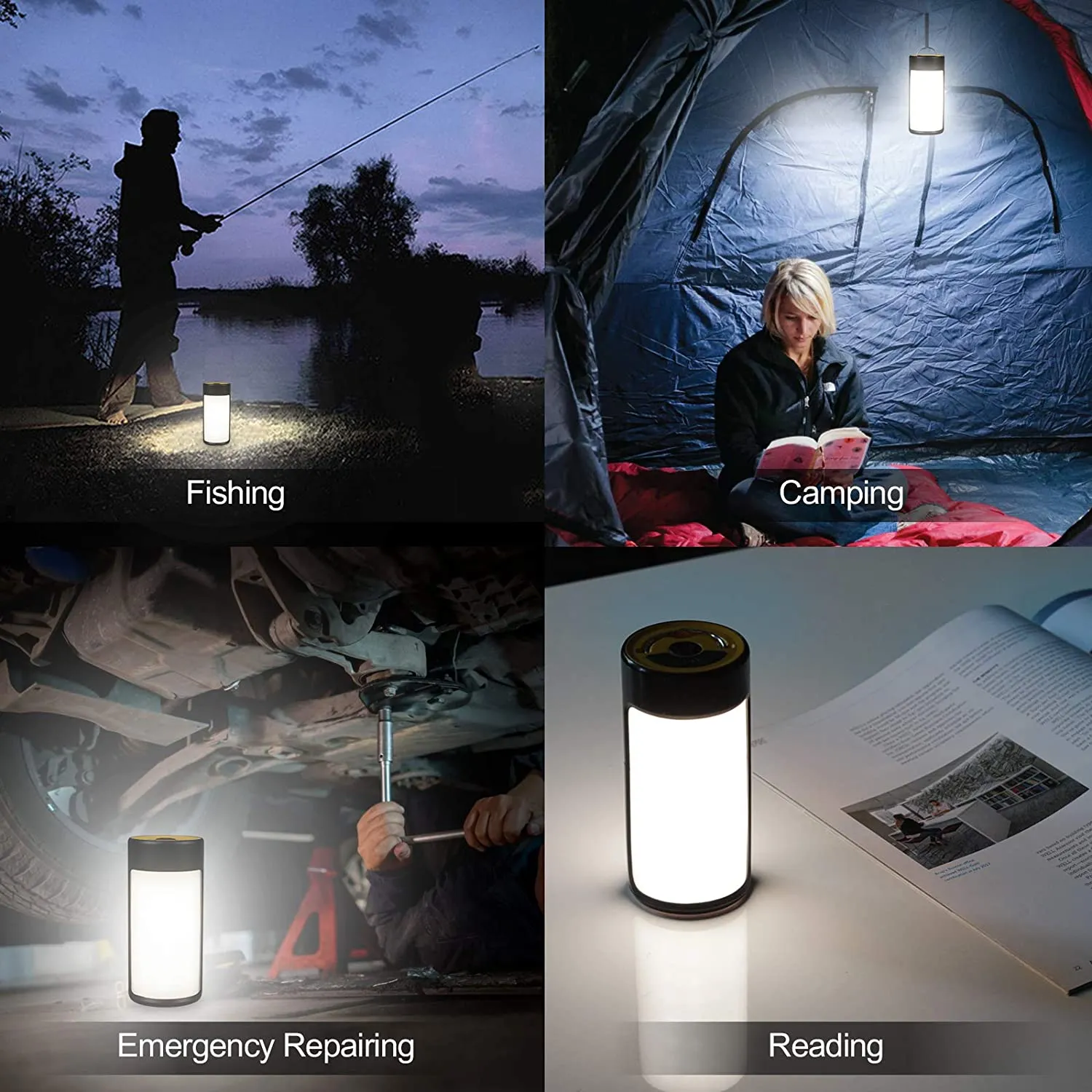 2-Pack: Rechargeable LED Camping Lantern