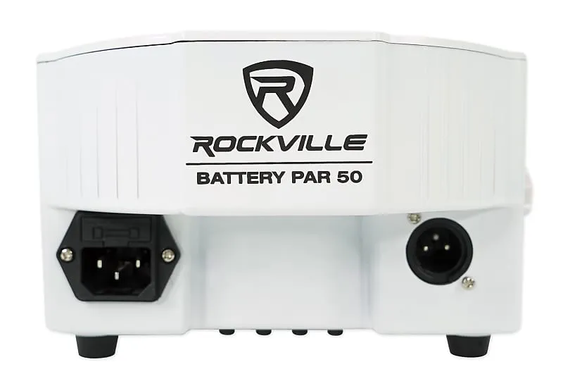 2 Rockville BATTERY PAR PACK 50 WHITE 10) Rechargeable spotlights   charging case (2) BATTERY PAR PACK 50 WHITE