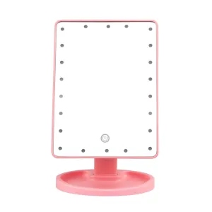 22 LED Lights Rechargeable Cosmetic Mirror 180Â° Rotation