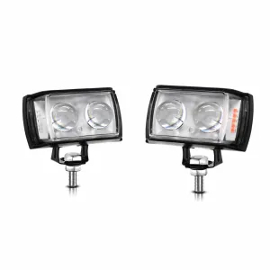 2pcs/set Motorcycle LED Driving Lights 60W 6000LM 6000K/3000K Super Bright Spotlights Waterproof Fog Lights for Tractors Trucks