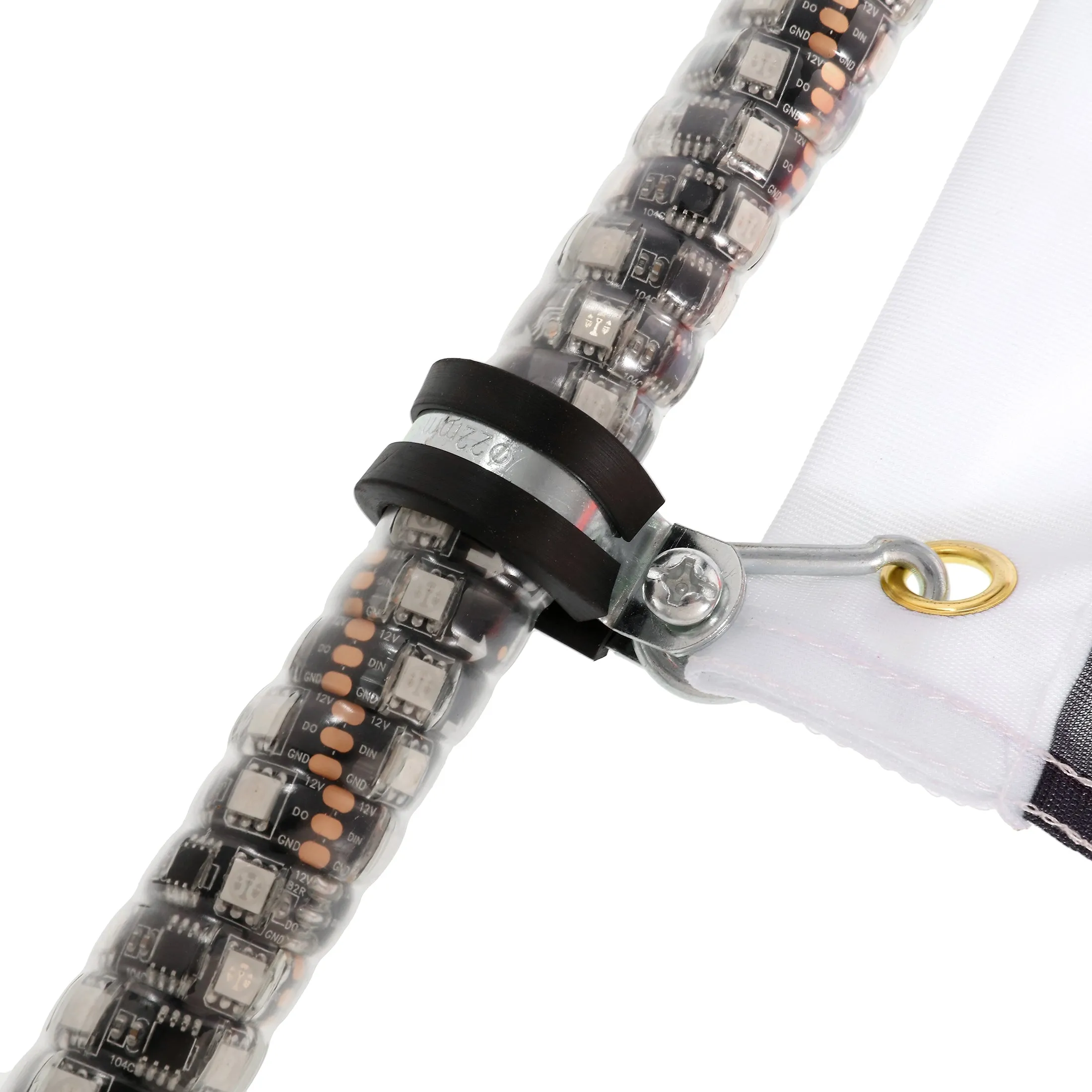 3FT/4FT RGB LED Whip Light with Bluetooth Controlled   Whip Light Mounting Brackets for UTV, ATV, Off-road Vehicle