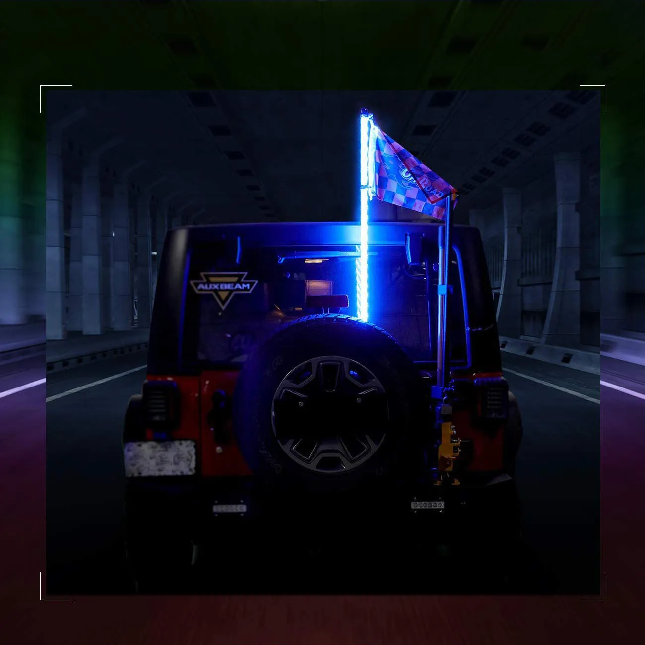 3FT/4FT RGB LED Whip Light with Bluetooth Controlled   Whip Light Mounting Brackets for UTV, ATV, Off-road Vehicle