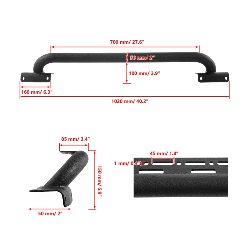 5 Inch 132W White/Amber LED Pods with Amber DRL Bull Bar For Ford Bronco 2/4 Door 2021 2022