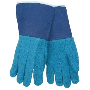 9428GFR MCR Safety Heat Resistance Gloves, Large, Terrycloth, Blue