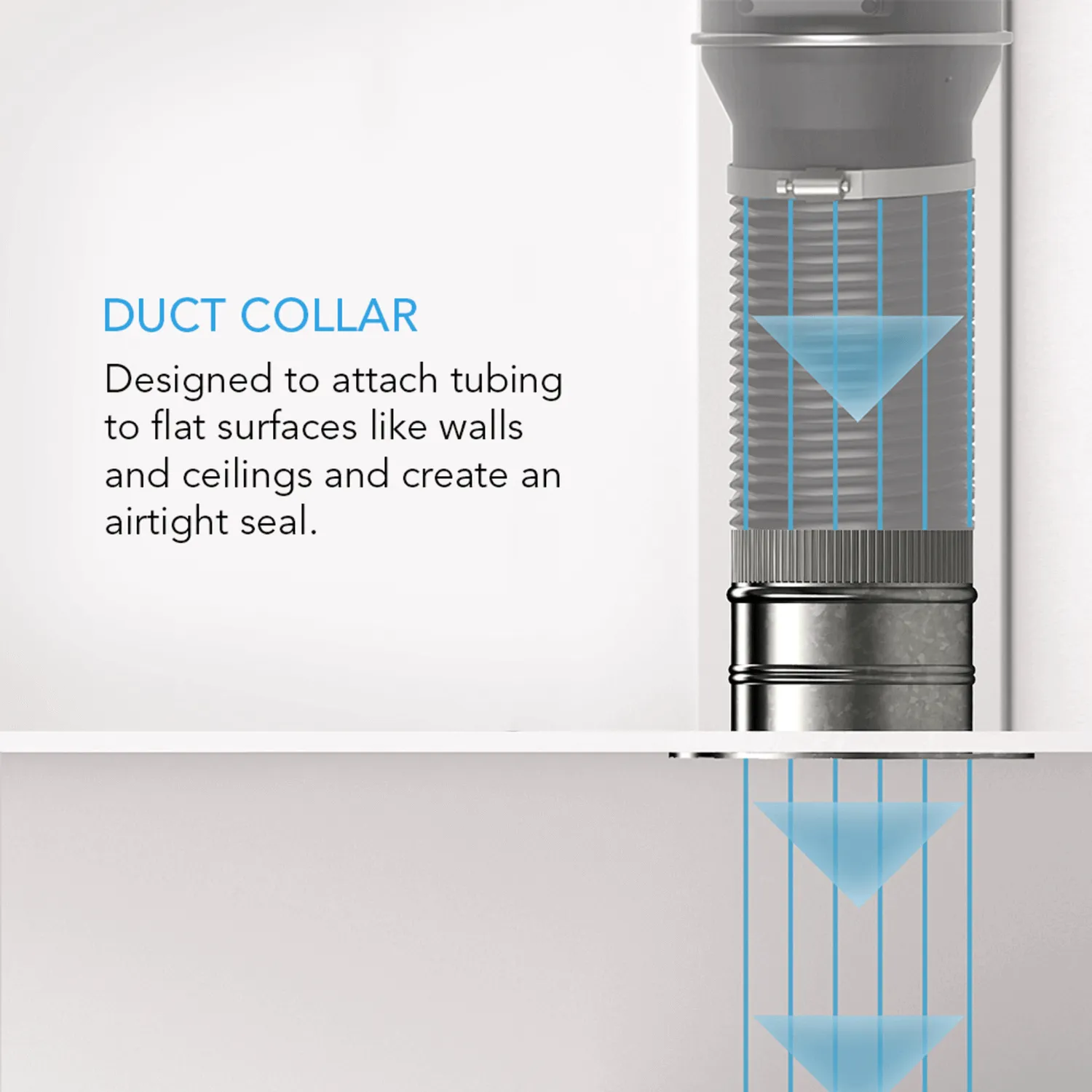 AC Infinity Ducting Collar, 4-Inch, Galvanized Steel