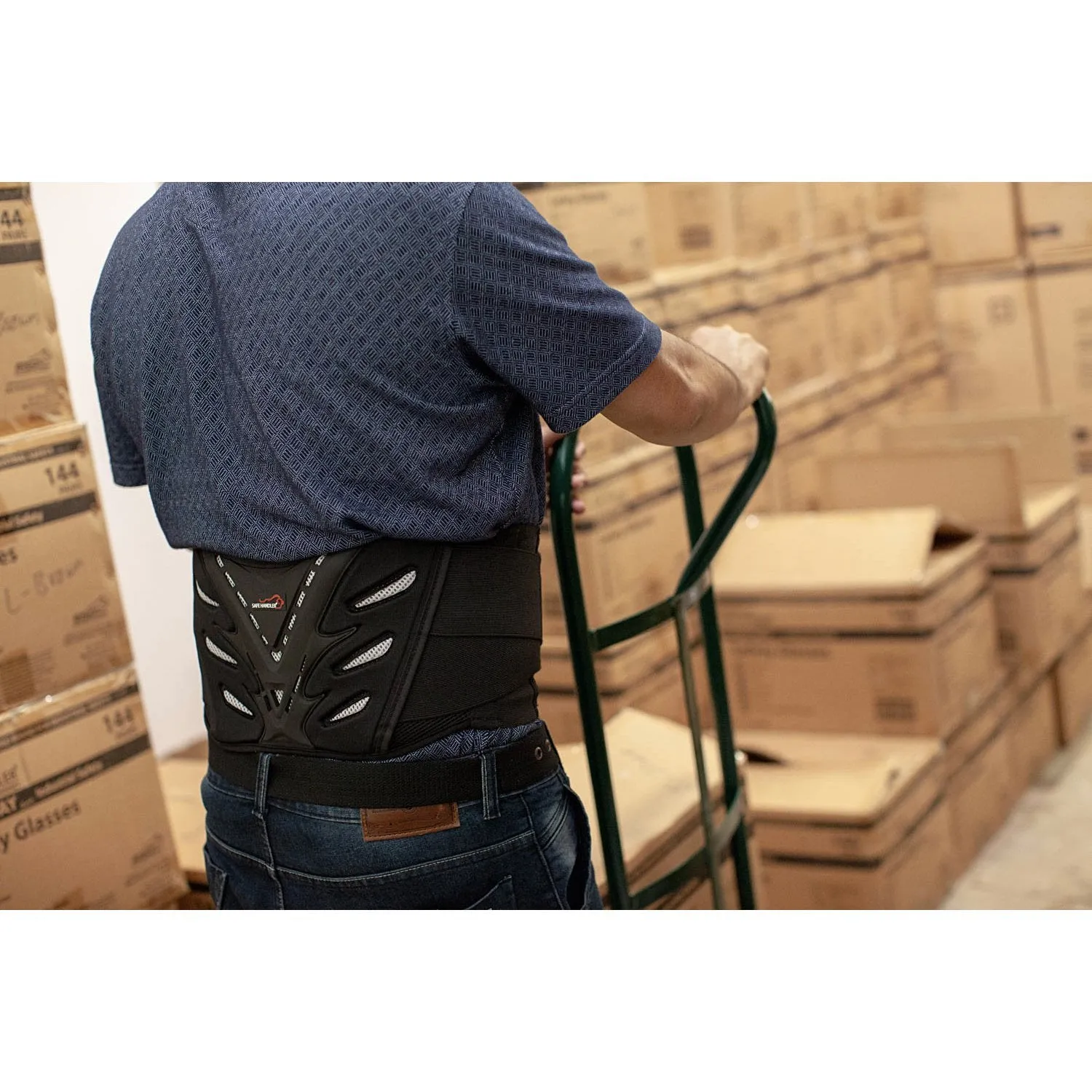 Advanced Honeycomb Technology Belt, Lower Back Brace Protects, Black