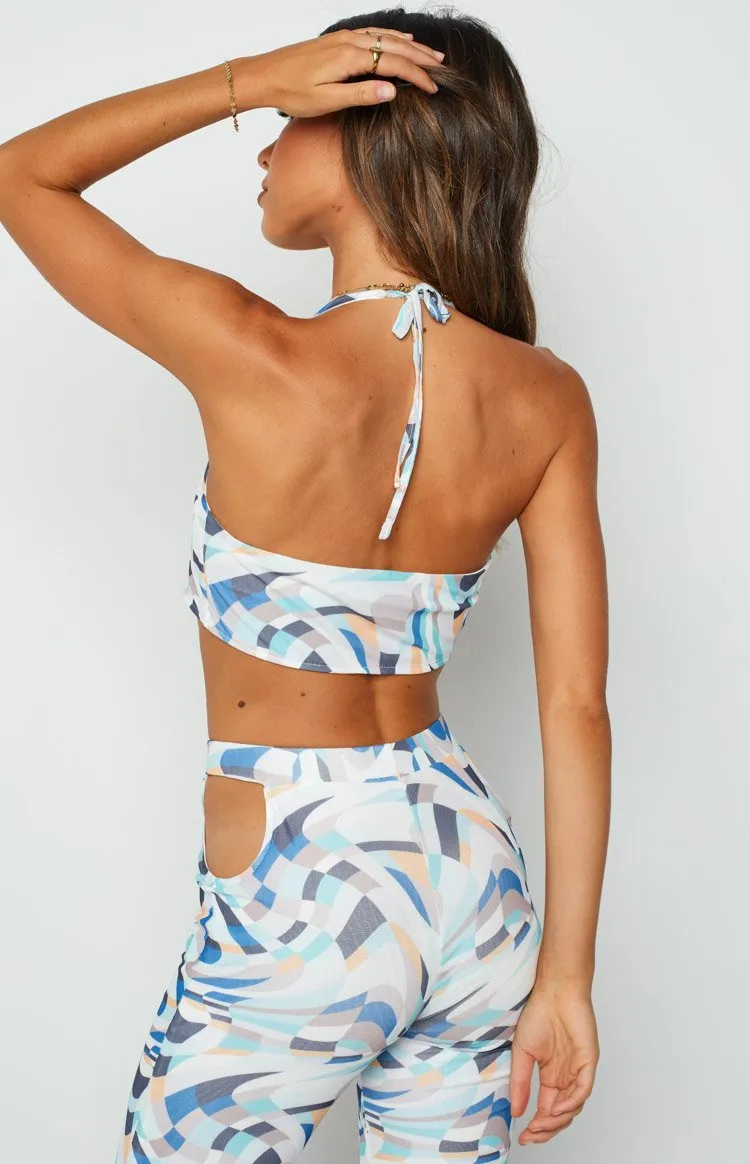 Alessia Multi Print Mesh Top