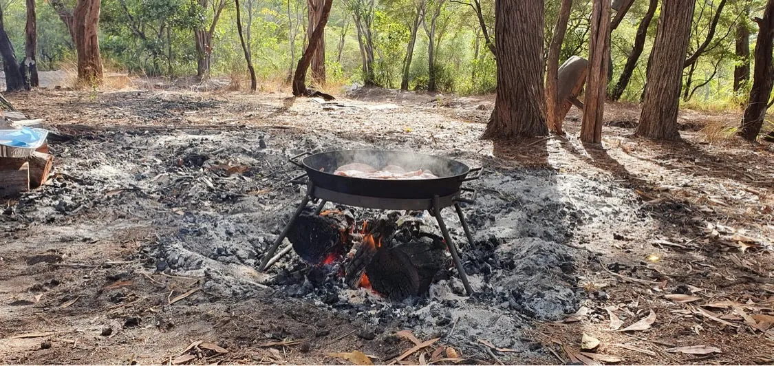 BBQ Pan & Folding Grill