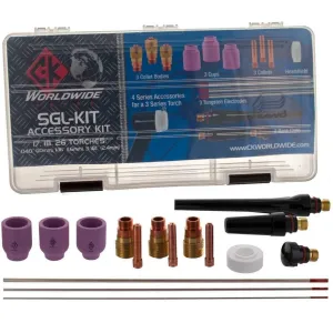 CK Worldwide 3 Series Low Amperage Stubby TIG Torch Accessory Kit - SGL-KIT