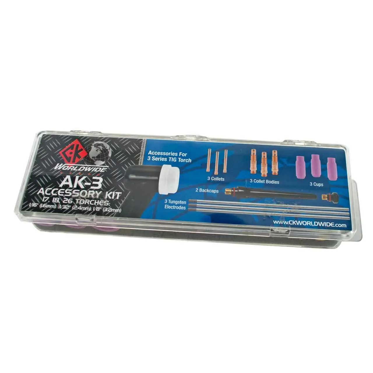 CK Worldwide 3 Series TIG Torch Accessory Kit, Large - AK-3