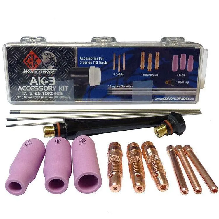 CK Worldwide 3 Series TIG Torch Accessory Kit, Large - AK-3