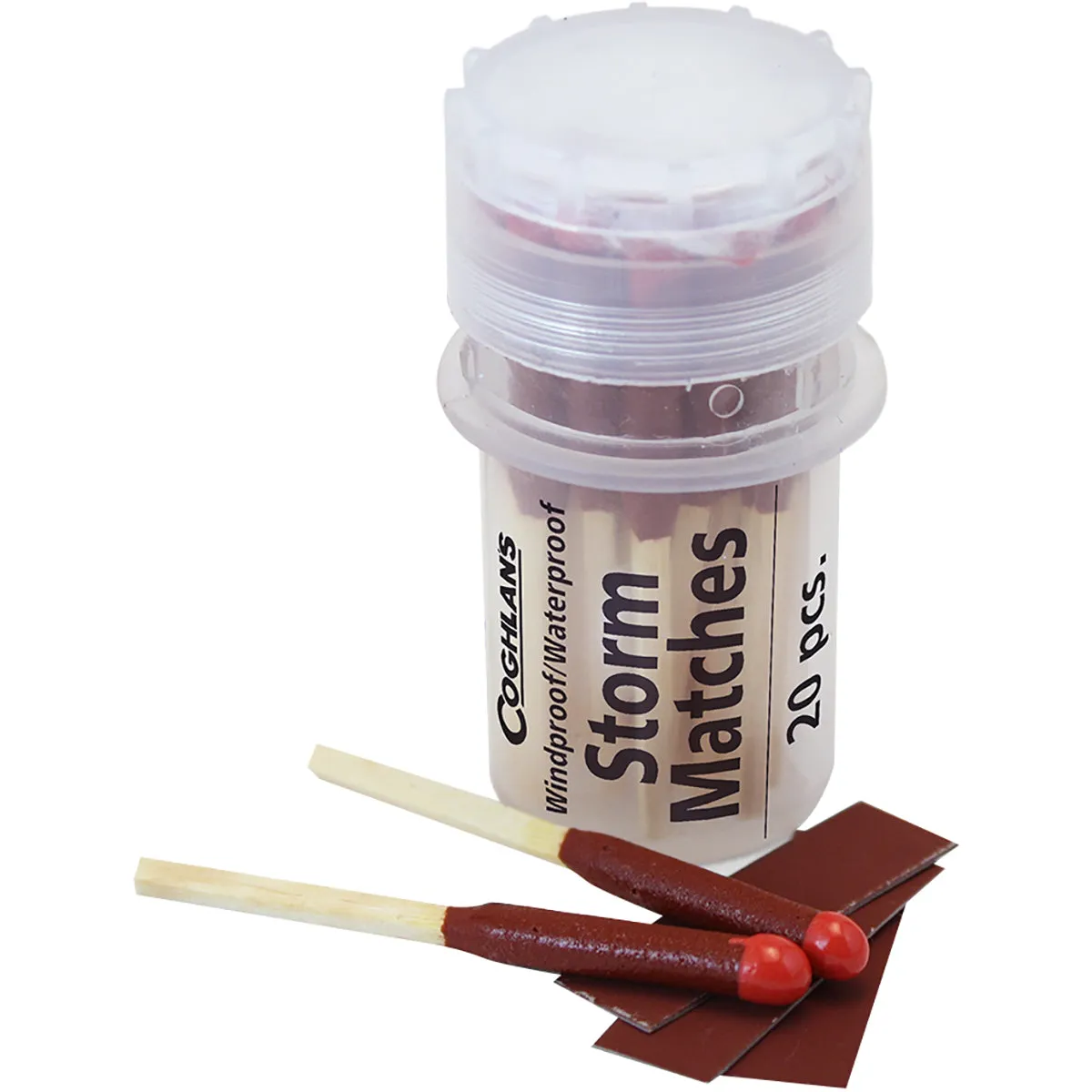 Coghlan's Windproof Waterproof Storm Matches (20 pcs) Emergency Dual Strikers