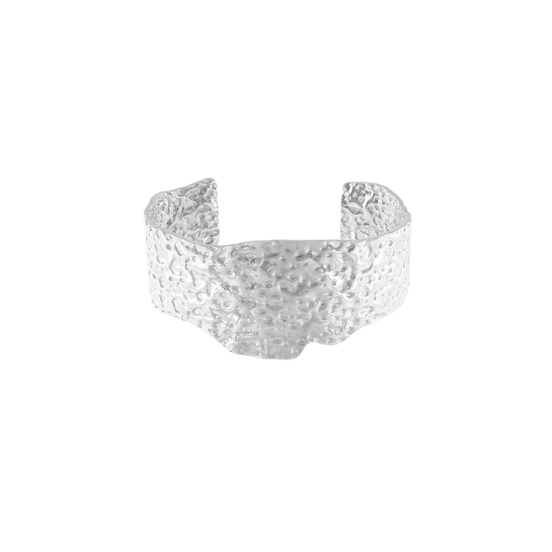 Courage Waterproof Irregular Statement Cuff Bracelet Silver Plating