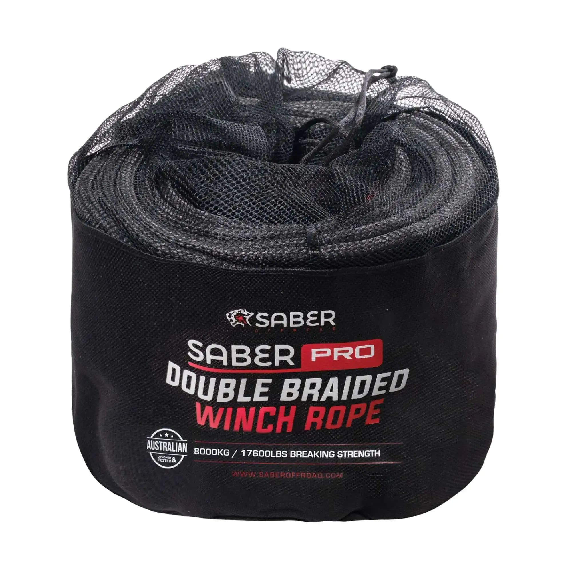 Double Braided Winch Rope – 8,000KG – 30M | SaberPro®