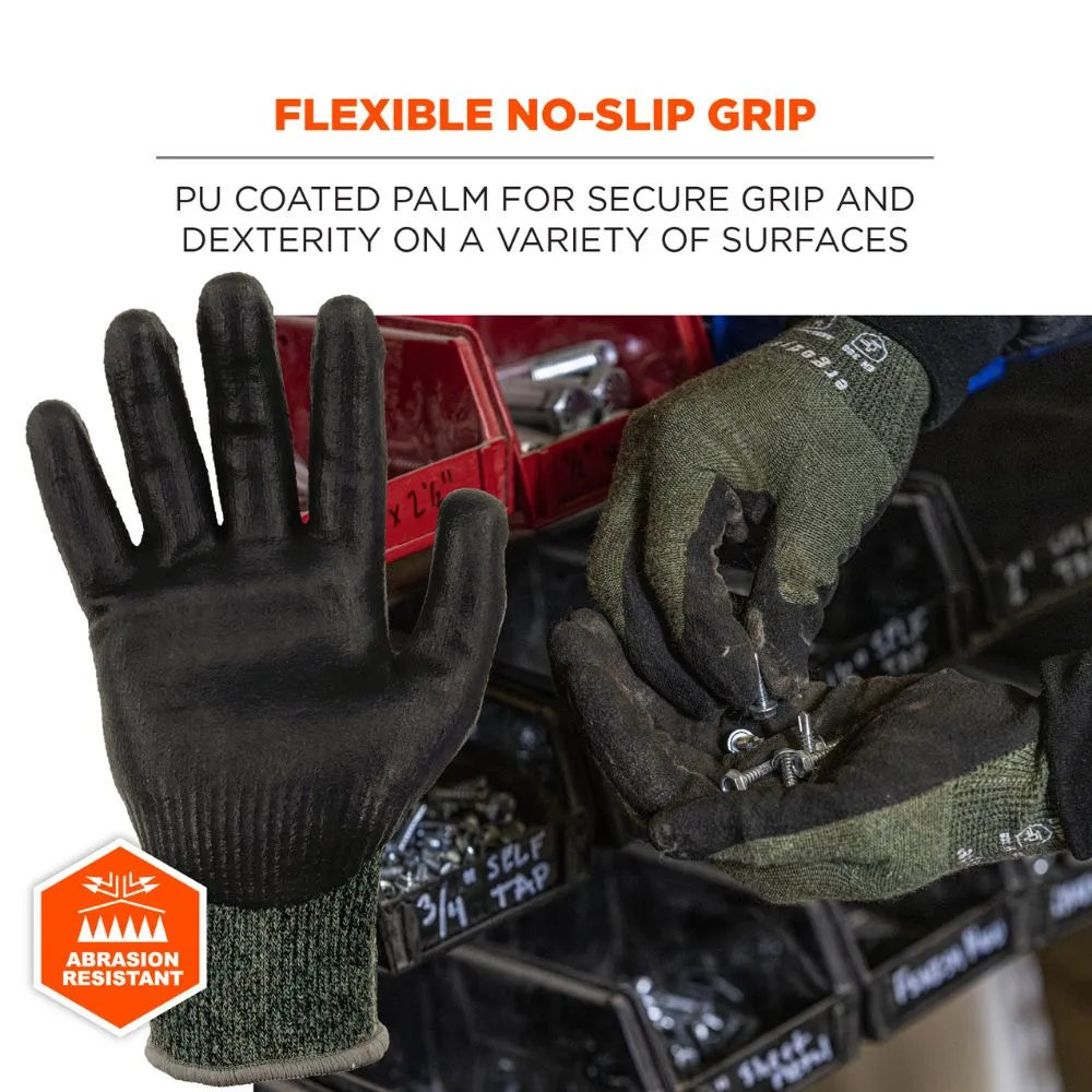 Ergodyne 18032 #7070 12-pair S Green ANSI A7 Nitrile Coated CR Gloves