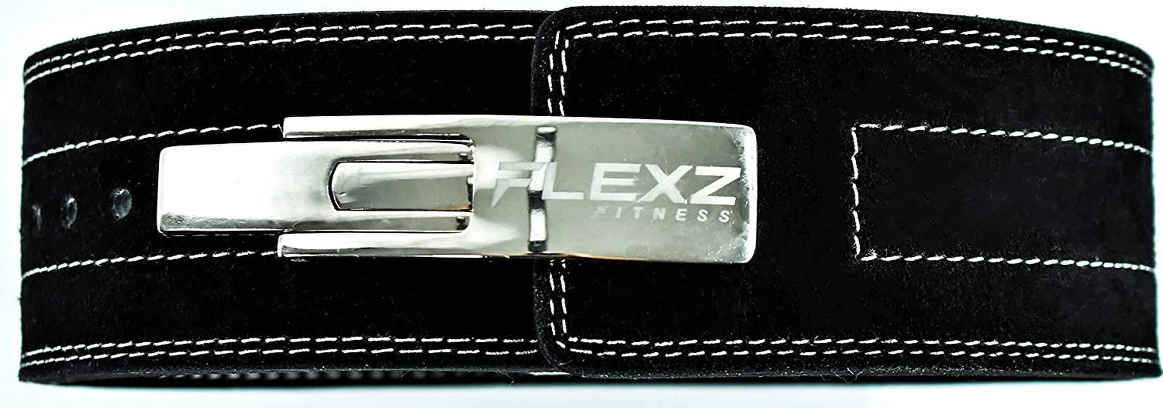 FlexzFitness Leather Power Lifting Belt for Men & Women Lower Back Support for Weightlifting