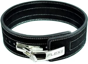 FlexzFitness Leather Power Lifting Belt for Men & Women Lower Back Support for Weightlifting