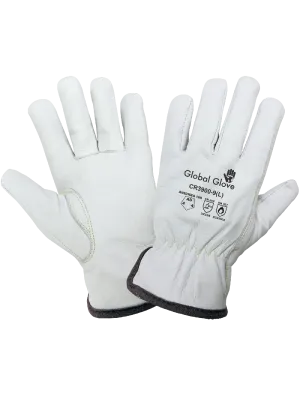 Global Glove Cut Resistant & Puncture Resistant Grain Goatskin Gloves - White