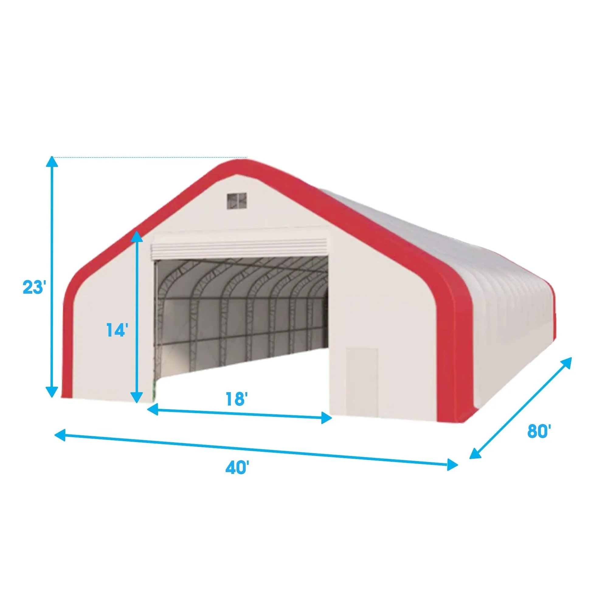 Gold Mountain Double Truss Storage Shelter W40'xL80'xH23'