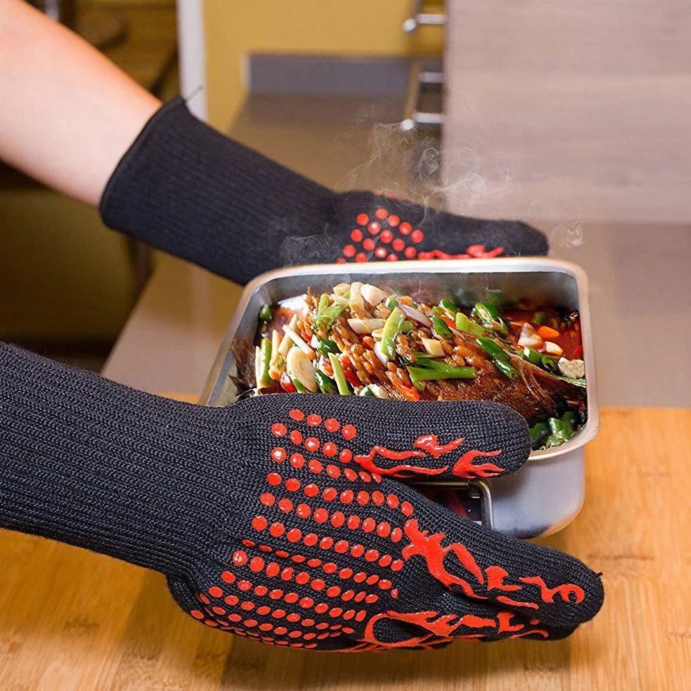 Heat-Resistant Kitchen BBQ Gloves