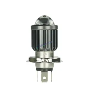 HJG H4 Lens White Yellow LED Headlight Bulb H4 For All Motorcycles (Low and High Beam Bulbs (White) White Yellow 40W Lens) - Type H4