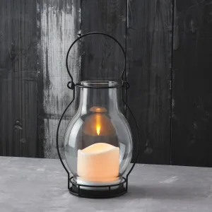 Meri Glass Lantern with Solar Candle