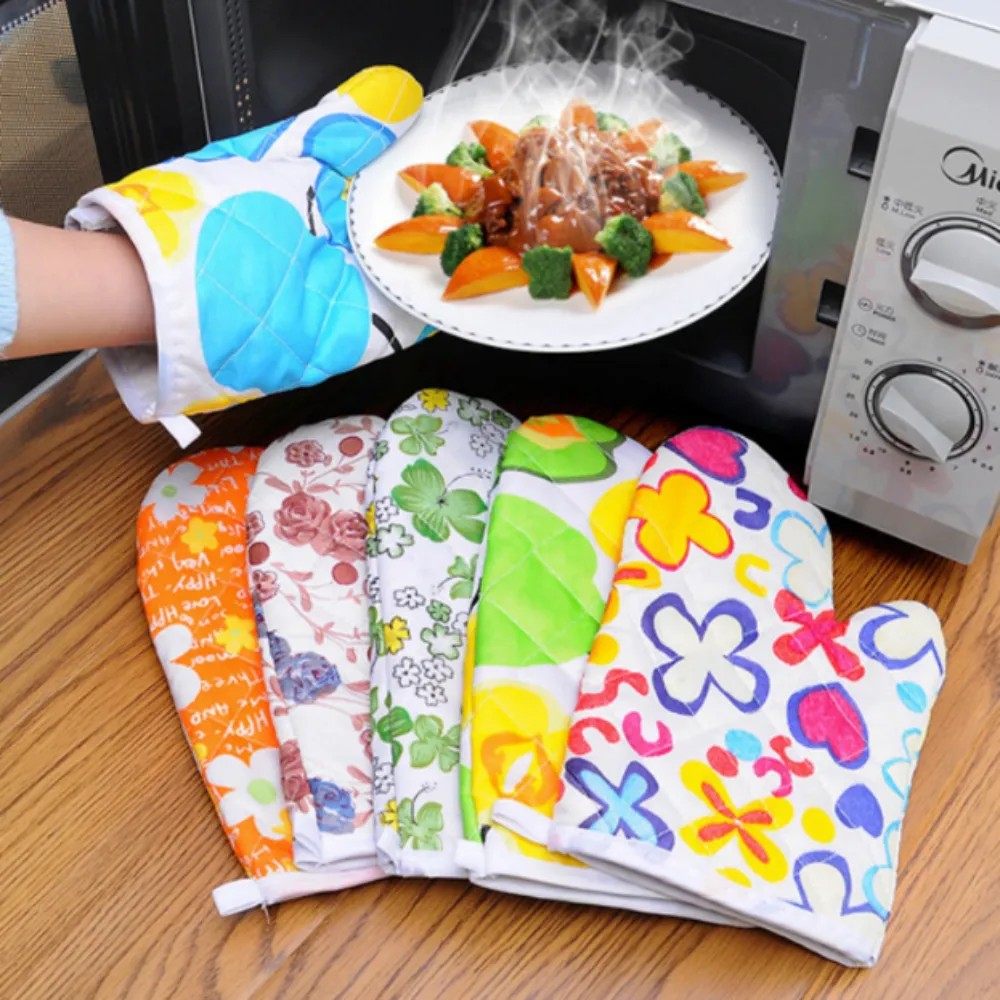Microwave and Oven Heat Resistant Gloves Set - 3 pcs set