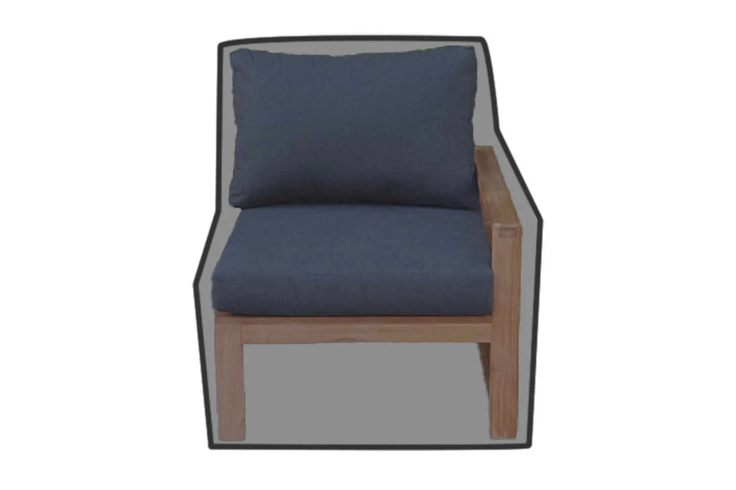 Newport Teak Outdoor Left/Right Arm Chair WeatherMAX Outdoor Weather Cover
