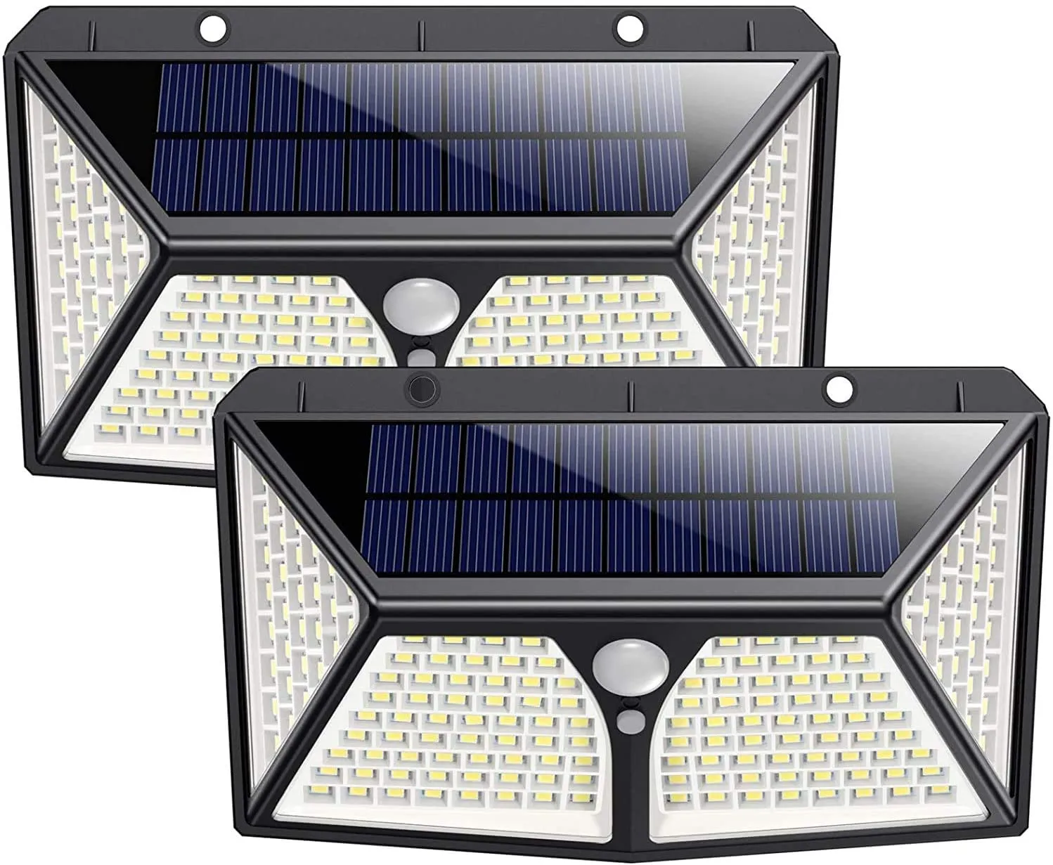 NIB! Solar Lights Outdoor,180 LEDs Wireless Motion Sensor Light 3 Modes Security Lighting Wall Lights,IP65 Waterproof Easy-to-Install with 270°Angle Night Light for Front Door, Step Stair,Yard, Garage, Deck---2 Pack