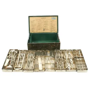 Original German WWII Hauptbesteck 1939 Large Medical Surgical Tool Set by AESCULAP - dated 1941
