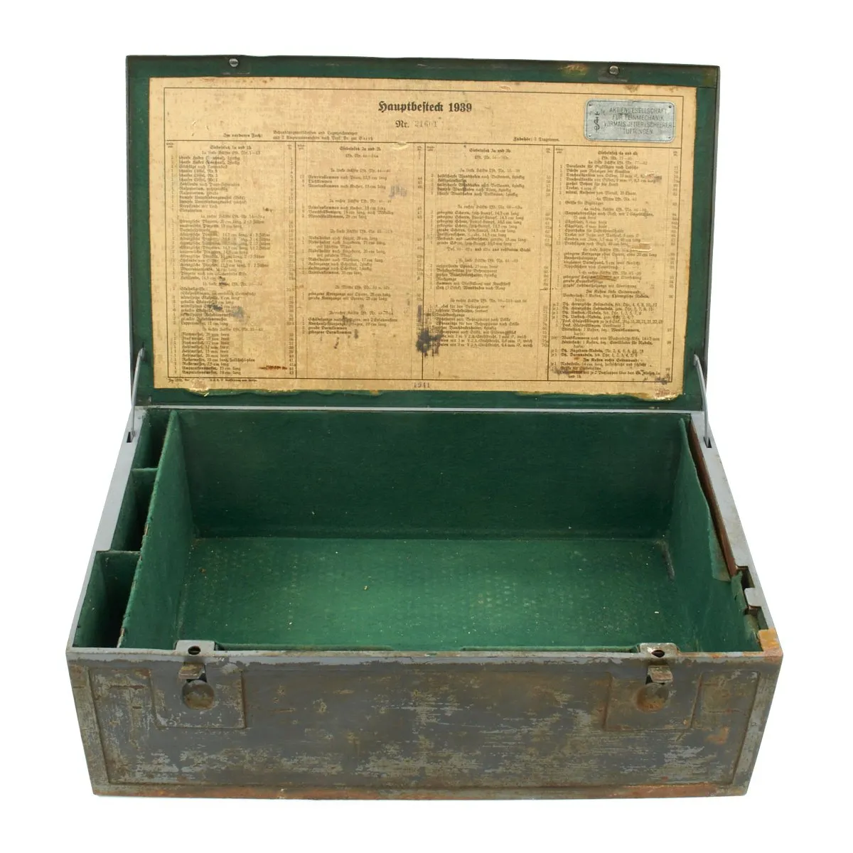 Original German WWII Hauptbesteck 1939 Large Medical Surgical Tool Set by AESCULAP - dated 1941