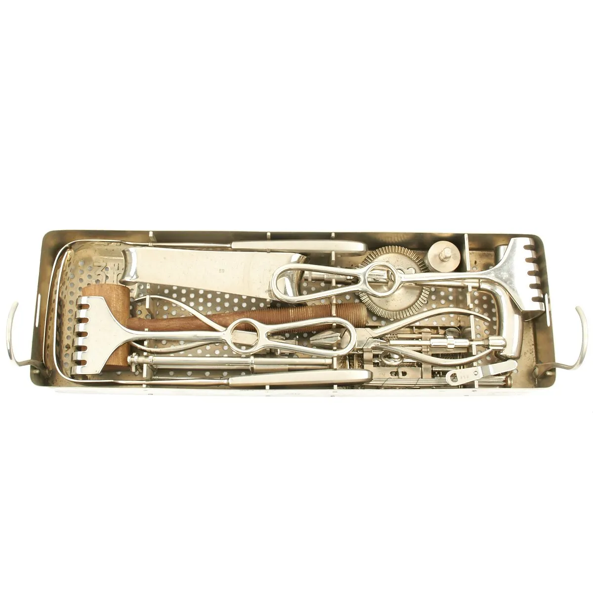 Original German WWII Hauptbesteck 1939 Large Medical Surgical Tool Set by AESCULAP - dated 1941
