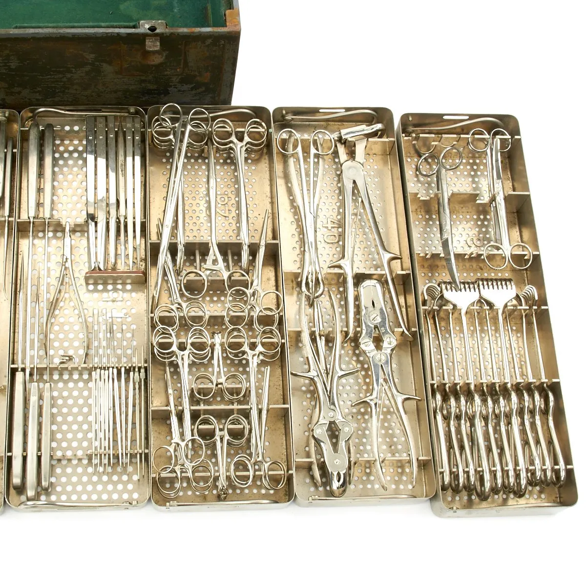 Original German WWII Hauptbesteck 1939 Large Medical Surgical Tool Set by AESCULAP - dated 1941
