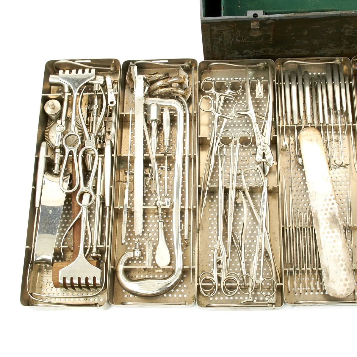 Original German WWII Hauptbesteck 1939 Large Medical Surgical Tool Set by AESCULAP - dated 1941
