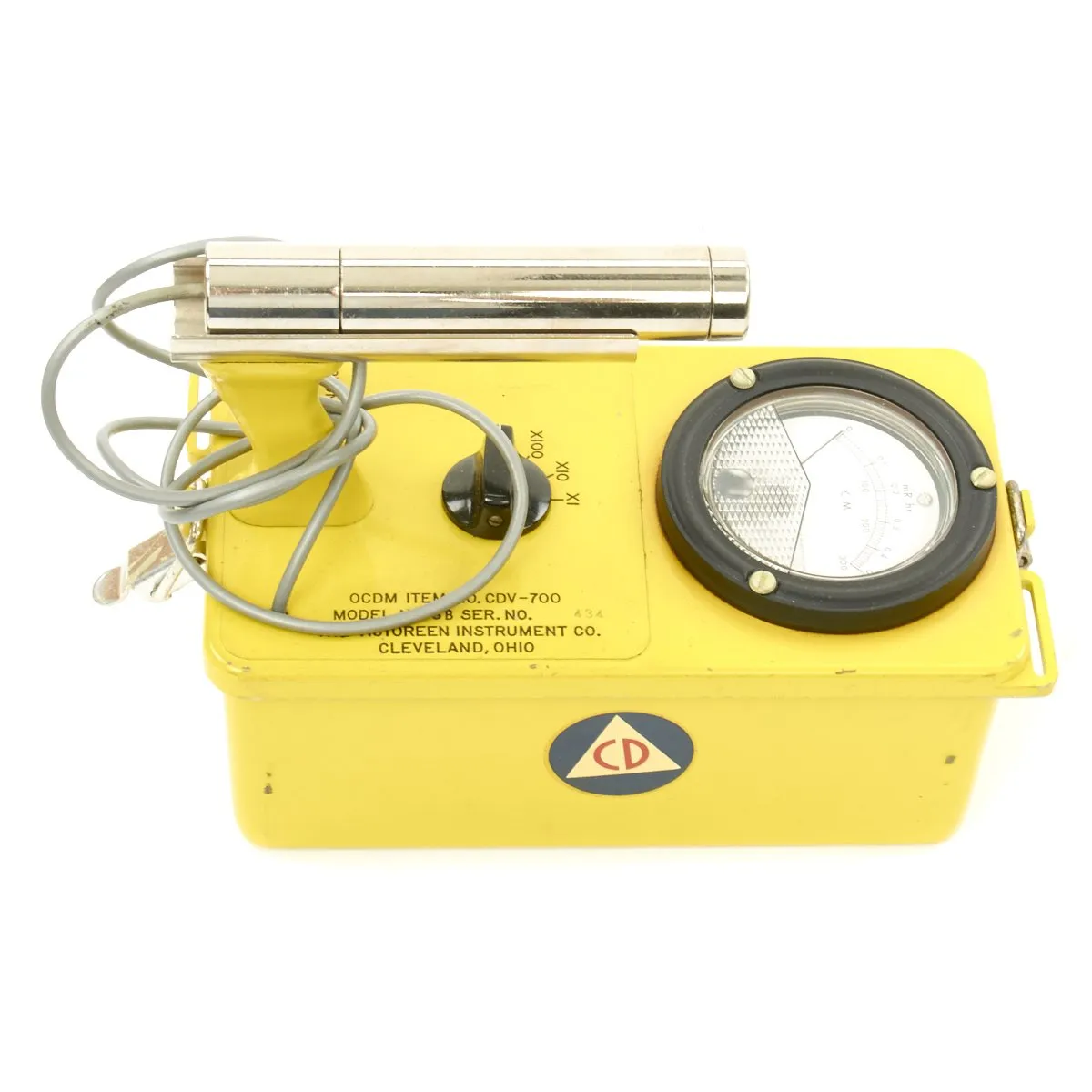 Original U.S. Cold War Civil Defense CD V-777-1 Shelter Radiation Kit and Lionel CDV-700 Geiger Counter Model 6b Radiation Detector