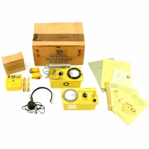 Original U.S. Cold War Civil Defense CD V-777-1 Shelter Radiation Kit and Lionel CDV-700 Geiger Counter Model 6b Radiation Detector