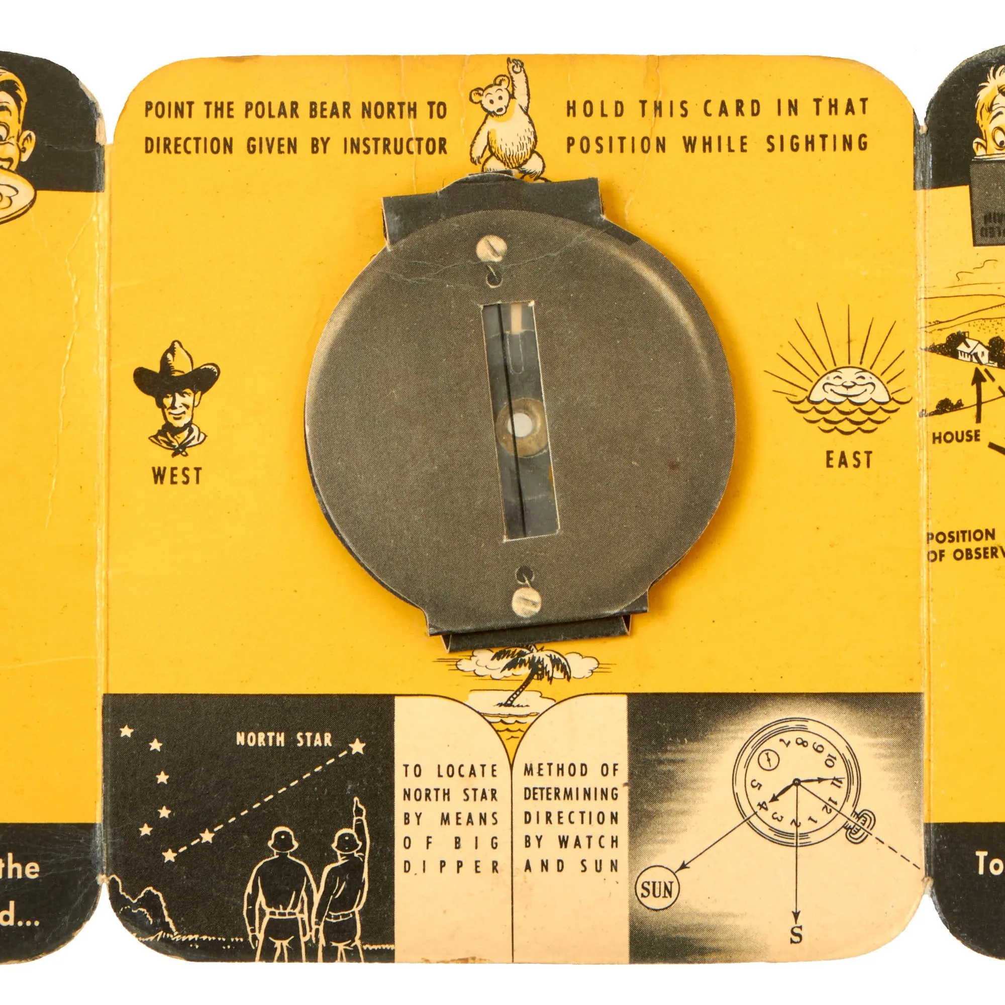 Original U.S. WWII US Army M1938 Lensatic Compass By W.&L.E. Gurley With 1st Model “Split Type” Pouch and Land Navigation Training Booklet