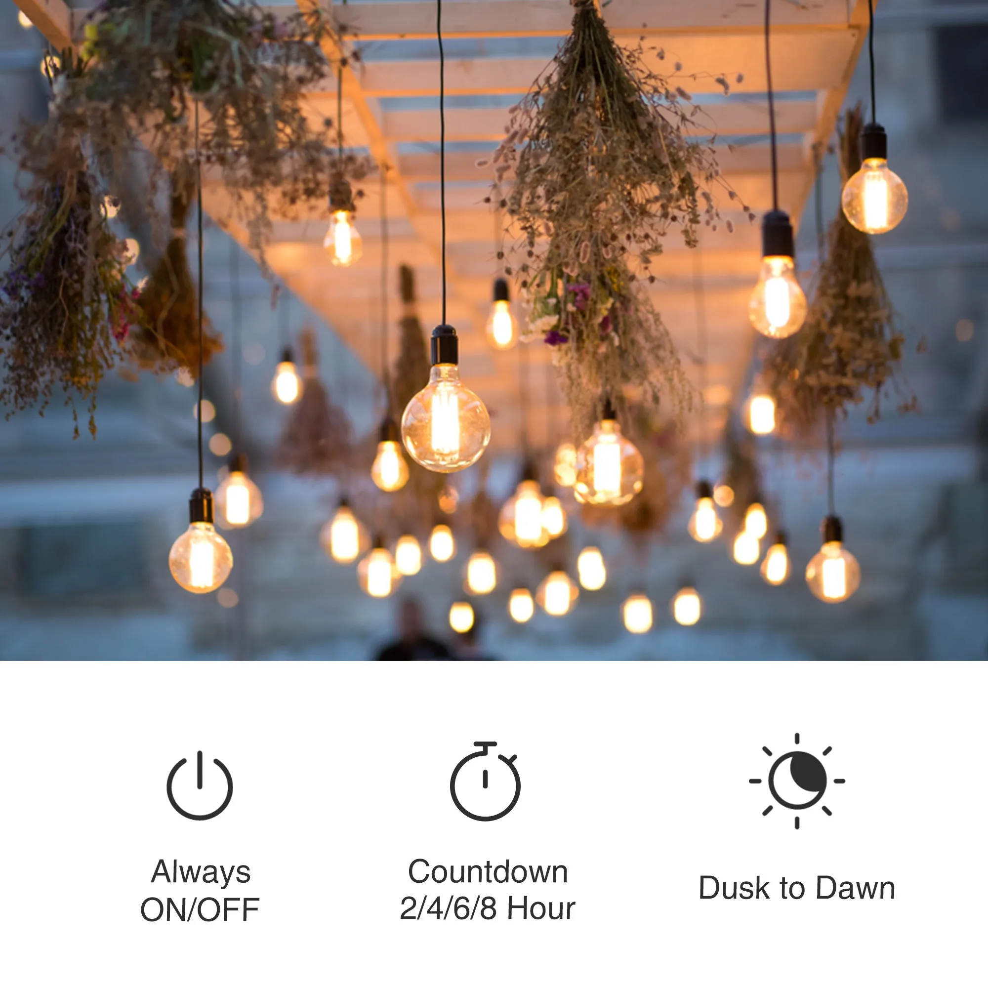 Outdoor Multi Socket Timer Yard Stake with Photocell Countdown Timer and Remote Control BN-LINK