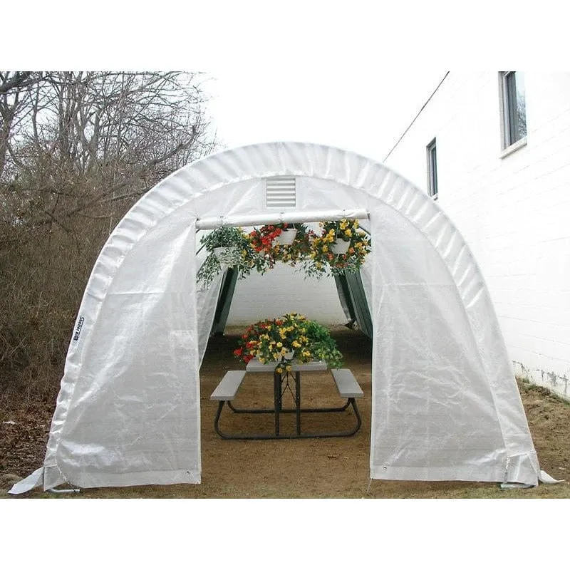 Rhino Shelter Greenhouse (Round Style) 14’W x 24’L x 10’H - GH142410R