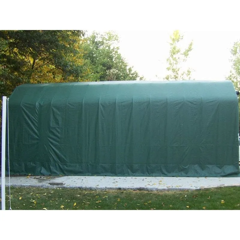 Rhino Shelter Instant Garage (Extended Barn Style) 12’W x 28’L x 12’H - PB122812BGN
