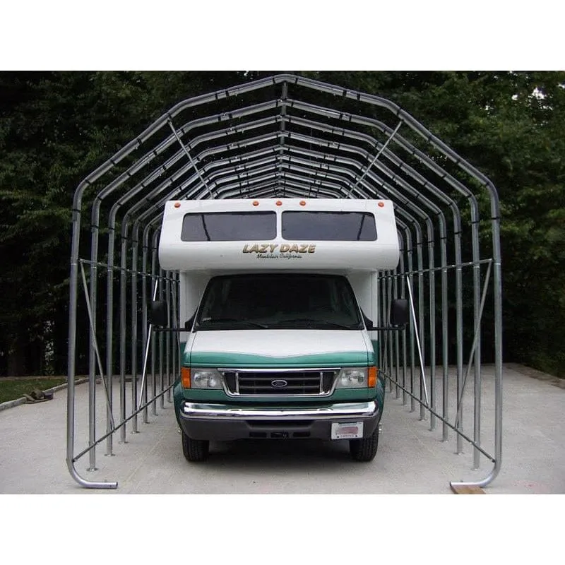 Rhino Shelter Instant Garage (Extended Barn Style) 12’W x 28’L x 12’H - PB122812BGN