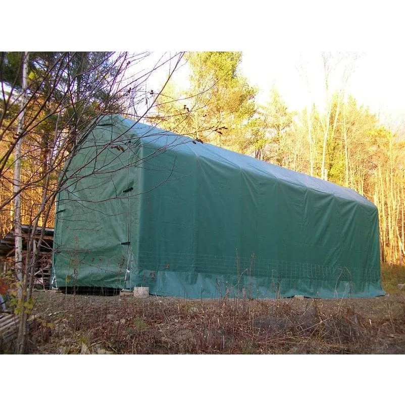 Rhino Shelter Instant Garage (Extended Barn Style) 12’W x 28’L x 12’H - PB122812BGN