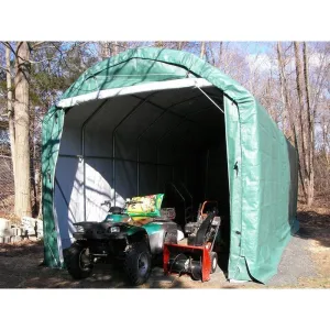 Rhino Shelter Instant Garage (Extended Barn Style) 12’W x 28’L x 12’H - PB122812BGN