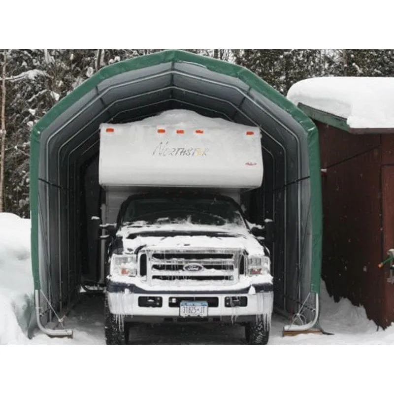 Rhino Shelter Instant Garage (Extended Barn Style) 12’W x 28’L x 12’H - PB122812BGN