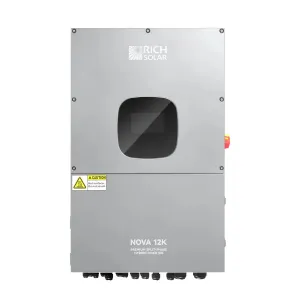 Rich Solar NOVA 12K | 12000 Watt 48V Split Phase Hybrid Inverter | 12000W PV Input, 10000W Continuous Output 120/240V | Premium 12000W 48V Hybrid Inverter for Cabins, ADUs, Tiny Homes, Residential, Agriculture, Off-Grid, On-Grid | UL Certified
