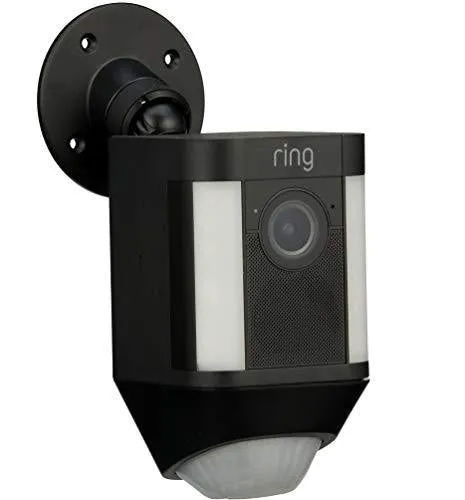 Ring Spotlight Cam Battery HD Security Camera with Built Two-Way Talk and a Siren Alarm, Black, Works with Alexa
