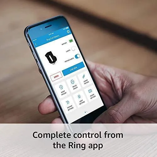 Ring Spotlight Cam Battery HD Security Camera with Built Two-Way Talk and a Siren Alarm, Black, Works with Alexa