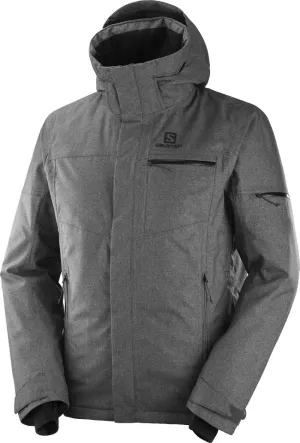 Mens Salomon StormSlide Ski Jacket in Black Heather
