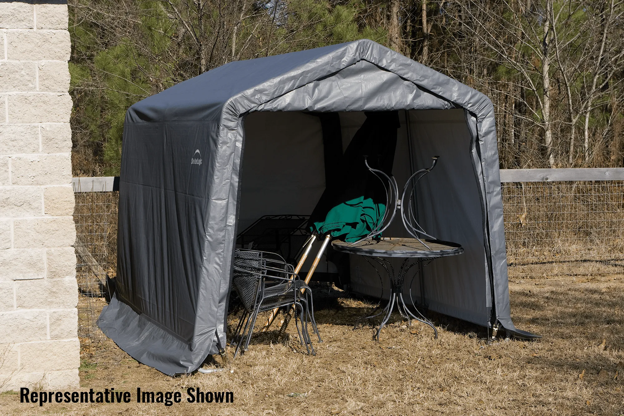 ShelterLogic | ShelterCoat 11 x 8 ft. Garage Peak Gray STD